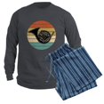 thumbnail image 6 of CafePress - French Horn Retro - Men's Long Sleeve Charcoal Pajama Set, 6 of 7