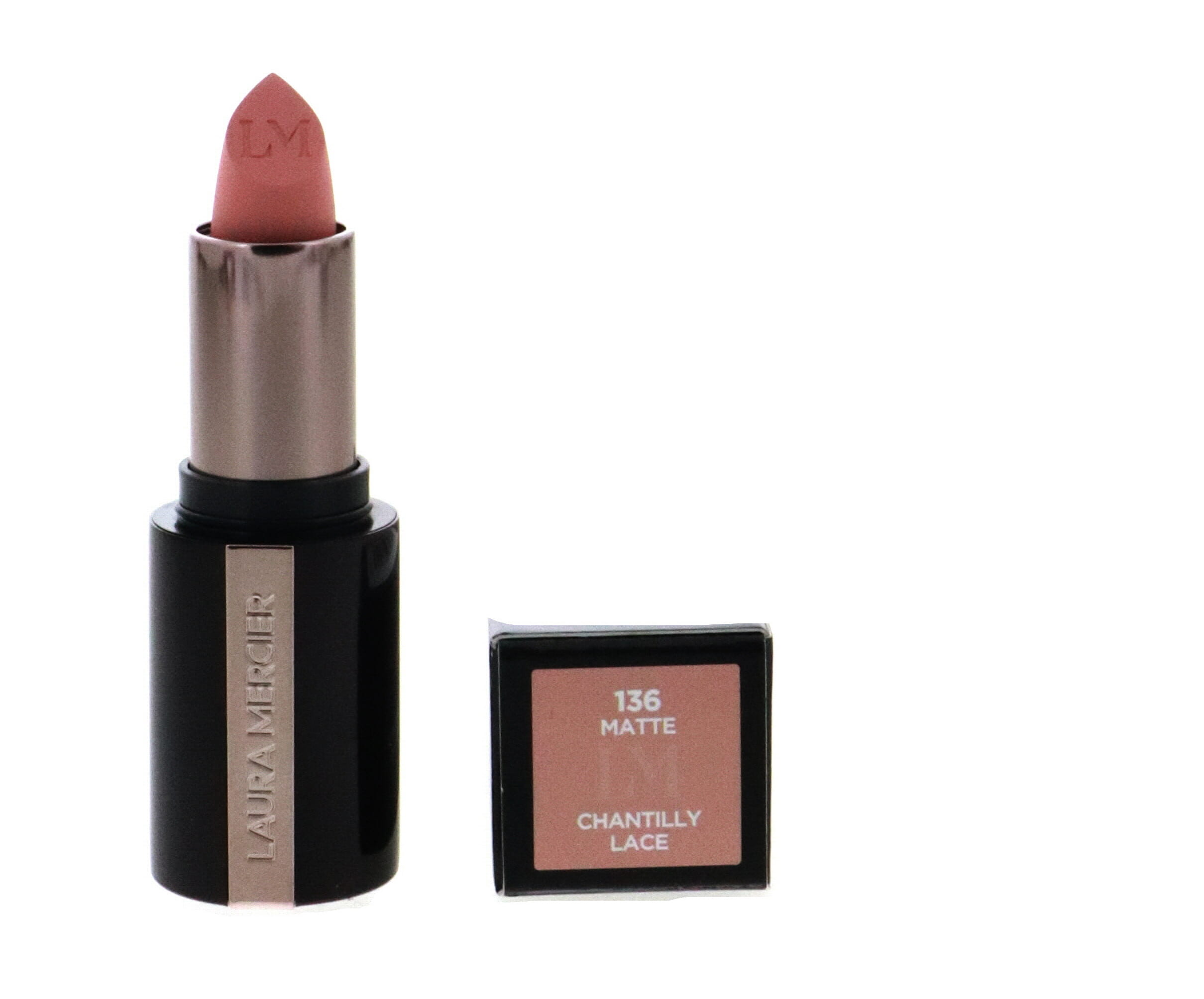 Laura Mercier Caviar Smoothing Matte Refillable Lipstick, 136 Chantilly Lace, 0.13 oz