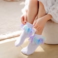 thumbnail image 5 of Big Ruffle Socks Double Lace Turn Cuff Girls Lace Princess Dance Socks with Ruffle Trim Breathable Cotton Frilly Cute Bobby Dress Sock for Kids, 5 of 5