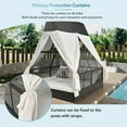 thumbnail image 5 of Outdoor sofa bed terrace bed, adjustable outdoor double -day light bathroom, for the beach of the terrace swimming pool, cream, 5 of 26