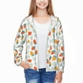 thumbnail image 3 of Cauagu Floral Strawberr Print Sun Protection Jacket for Teen,Full-Zipper Long Sleeve Sun Shirts with Pockets UV Hoodie Shirts Outdoor Athletic Jacket-X-Large, 3 of 7