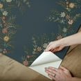 thumbnail image 5 of Chris Loves Julia Posy Midnight Peel and Stick Wallpaper, 5 of 6