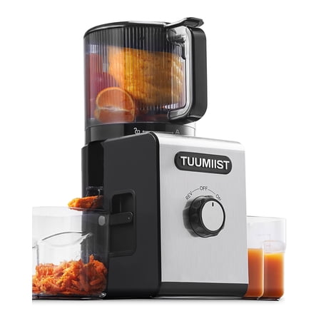 Cold Press Juicer Machines – 6.5'' Large Feed Chute for Whole Fruits & Vegetables, High Juice Yield, Easy To Clean
