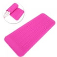 thumbnail image 4 of Plancha de pelo de silicona resistente al calor, funda protectora, rizador de pelo de viaje, alfombrilla antideslizante (rosa roja), 4 of 10