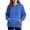 Blue, variant on 1/4 Zip Pullover Women Drawstring Hooded Sweater Tops Long Sleeve Plain Sweatshirt Anorak Jackets with Pocket (S, Red)