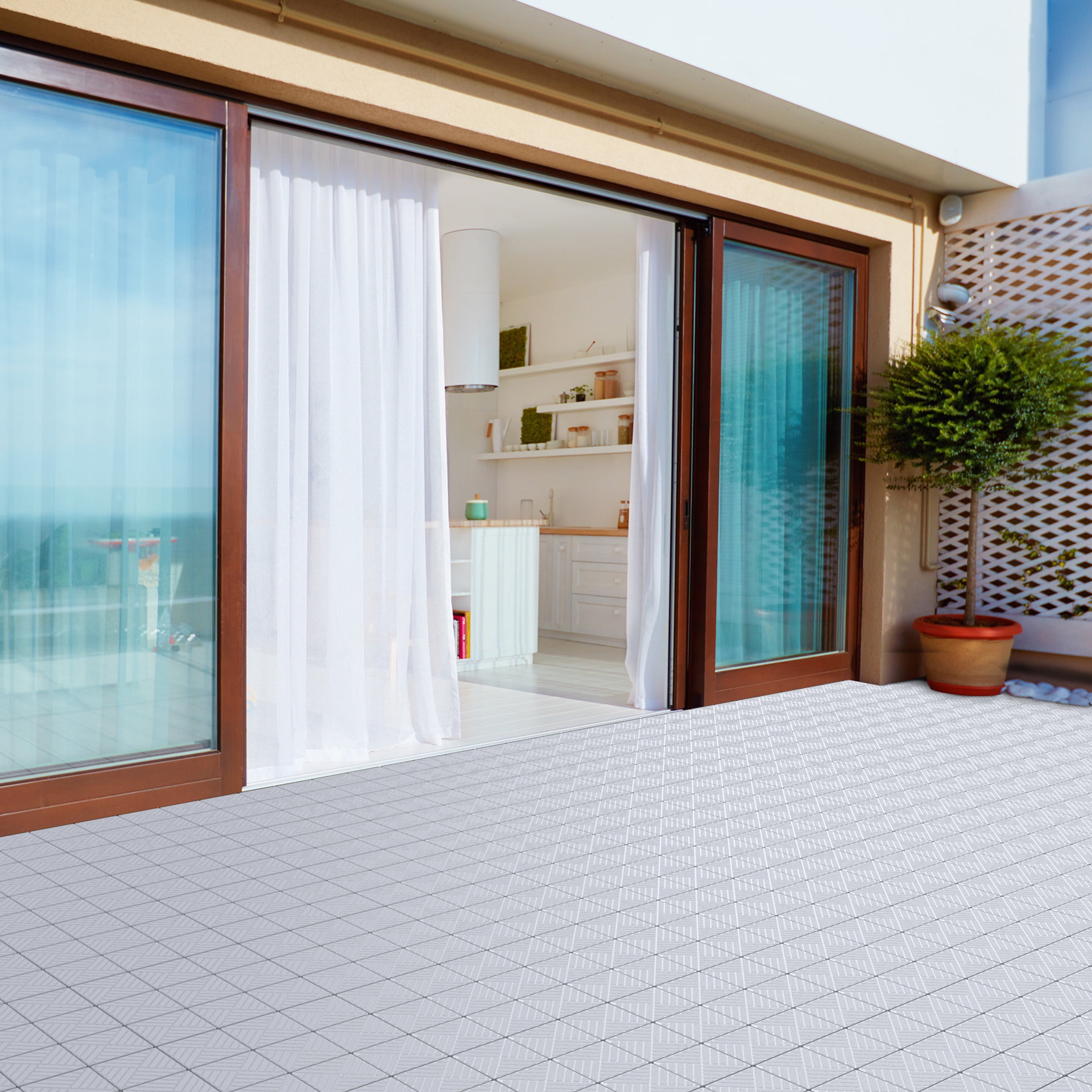 Patio and Deck Tiles 5 boxes 30 Tiles by Pure Garden (Grey)