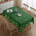 thumbnail image 2 of Saint Patricks Day Shamrock Leaf Table Cloth,Wrinkle Resistant Table Cover with Polyester,Waterproof Reusable Tablecloth for Easter Birthday Picnic Wedding (Rectangle,60x84inch), 2 of 5