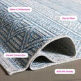 thumbnail image 6 of SAFAVIEH Courtyard Altan Geometric Indoor/Outdoor Area Rug, Grey/Teal, 8' x 10', 6 of 13
