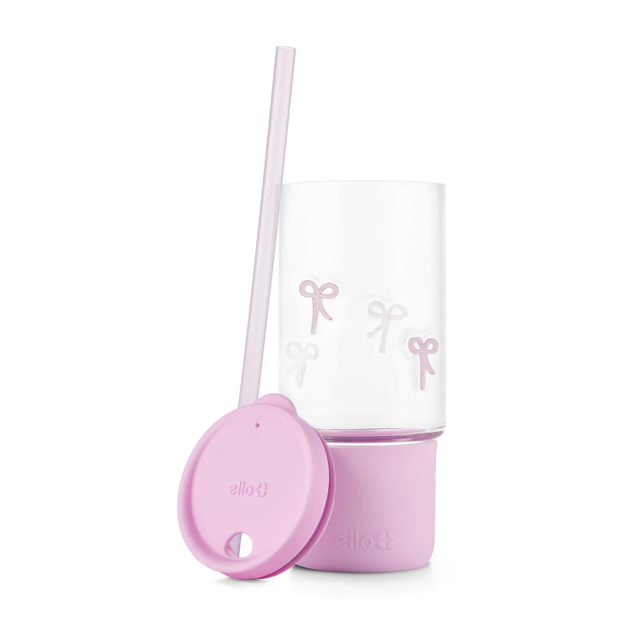 Ello Charmed 18oz Glass Tumbler with Lid and Straw