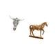 thumbnail image 5 of Arte tribal de cabeza de toro para colgar en la pared y escultura de caballo para oficina, granja, dormitorio, decoración del hogar, adorno de animal, 5 of 8