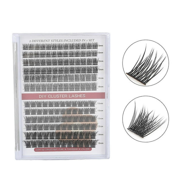 Individual Eyelash Extensions in Clusters 10-16mm, Mixed Volume, A & B (150 Clusters)