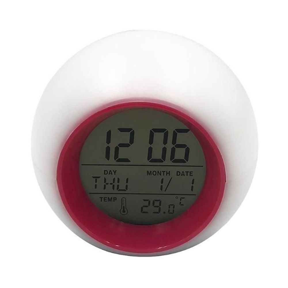Home Decor Temperature Calendar Number Clock Nightlight Large Number
