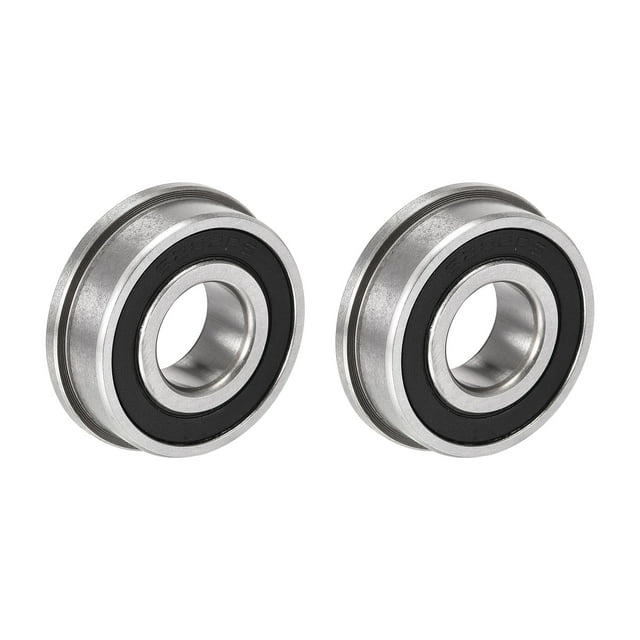 Unique Bargains F6202-2RS 15x35x11mm Double Scellé Roulements à Billes à Bride en Acier Chromé 2 Pack