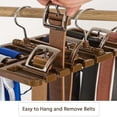 thumbnail image 3 of 2 Pcs Organisateur de Ceintures, Cintre pour Ceintures pour Garde-Robe, Porte-Ceintures Support de Ceintures Rangement pour Garde-Robe Porte-Cravates Cintres Robustes pour Hommes Femmes, 20 Porte-Ceintures (Brun), 3 of 6