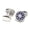Blue, variant on Men's Elegant Openwork Pattern Cufflinks Crafted from Sturdy Copper Alloy Featuring Crystal Accents for Formal Occasions
