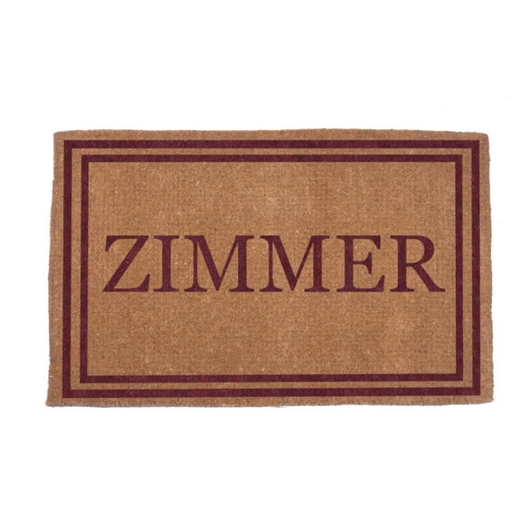 CocoMatsNMore Personalized Red Double Border Doormats 38' x 60"