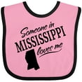 thumbnail image 3 of Inktastic Someone in Mississippi Loves Me Boys or Girls Baby Bib, 3 of 4