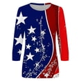 thumbnail image 3 of MuXiKeJi Clothes 250th Anniversary USA Shirt Women America 250 Shirt 3/4 Sleeve Patriotic Flag Eagle Print Tops 1776-2026 Tshirt Gifts, 3 of 5