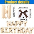 thumbnail image 4 of 33PCS Set, milky white Birthday Balloon Party Decoration, Handmade Bow Combination, Color High-end Birthday Party Set Aluminum Foil Pull Flag, HAPPY BIRTHDAY Wall Decoration, 4 of 5