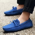 thumbnail image 3 of Men's Casual Loafers Slip On Leather Shoes Comfortable Lightweight Driving Shoes Male Moccasins Classic Penny Loafer Flats Boat Shoes Outdoor Walking Shoes, 3 of 7