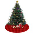 thumbnail image 3 of 30 Inch Christmas Tree Skirt – Velvet Plush Tree Mat, Soft Thickened Polyester with Red Ties, Single-Sided Printing, Available in 30in/36in/48in, Perfect for Holiday Xmas Tree Decoration, 3 of 7