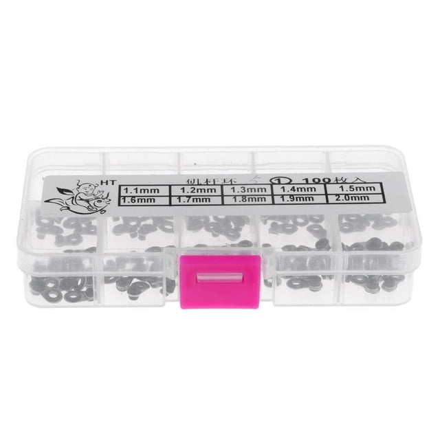 tredstone 100pcs Rod Repair Kit Mixed Size Fishing Rod Guides Line Ring Tips 1.1-2.0mm
