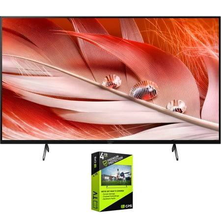 Sony XR55X90J 55 inch X90J 4K Ultra HD Full Array LED Smart TV 2021 Model Bundle with Premium 4 Year Extended Protection Plan