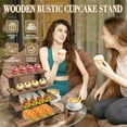 thumbnail image 6 of Wooden Display Stand Cupcake Stand, Rustic Tiered Display Stand, Table Display Stand for Party Decoration Supplies, 6 of 7