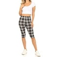 thumbnail image 4 of Women's Casual Workout Comfy Stretch Elastic Waist Burmuda Leggings Short Pant, 4 of 5