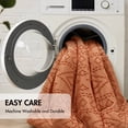 thumbnail image 4 of Regency Heights Full/Queen Comforter Set Orange, 3 Pieces Geometric Tufted Comforters Full/Queen Size, Solid Bedding Comforters Sets, Gift for Mother's Day, 4 of 10