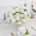 thumbnail image 2 of Peonías artificiales blancas de seda, ramo para centro de mesa, boda, fiesta, decoración, 2 of 4