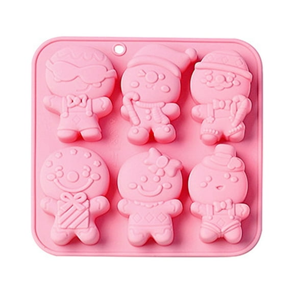 Gingerbread Man Shape Chocolate Moulds Mousse Mold Silicone Material Cake Gadget