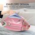 thumbnail image 4 of Yayeee Pillowcase Standard Size Set of 2 Satin Wrinkle Resistant Pillow Case, Pink Gingerbread House, 4 of 8