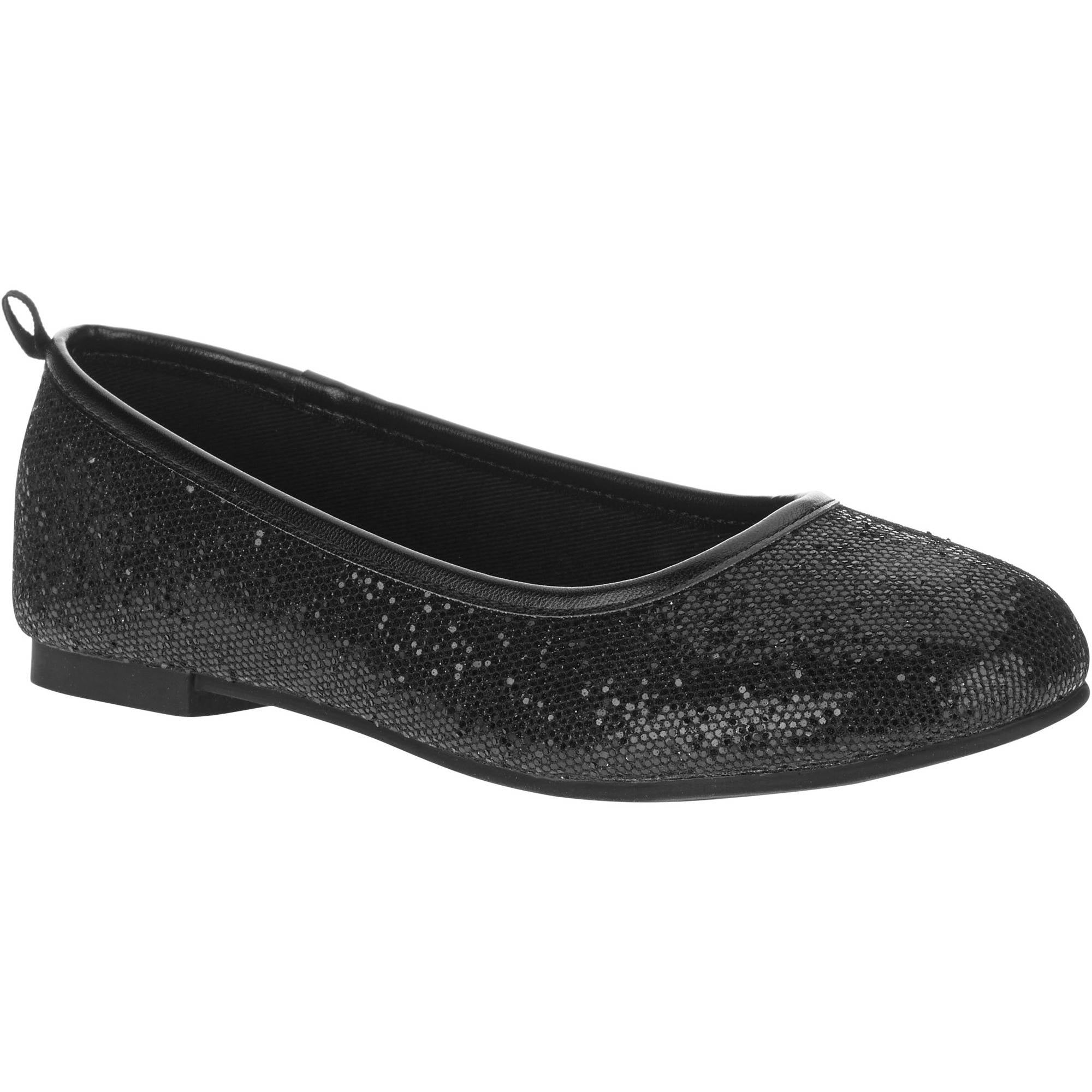 Faded Glory - Girl's Sparkle Ballet Flat - Walmart.com