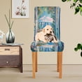 thumbnail image 4 of Yayeee 4 Pack Dining Chair Covers Stretch Parson Chairs Slipcovers Seat Protector, Blue Sea, 4 of 6