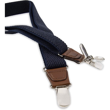 Dockers Men's Solid Suspender 1 Textured Navy One Size
