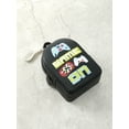 thumbnail image 4 of Wonder Nation Mini-Backpack Keychain/Bag Clip with Pouch, Black "Game On", 4 of 4