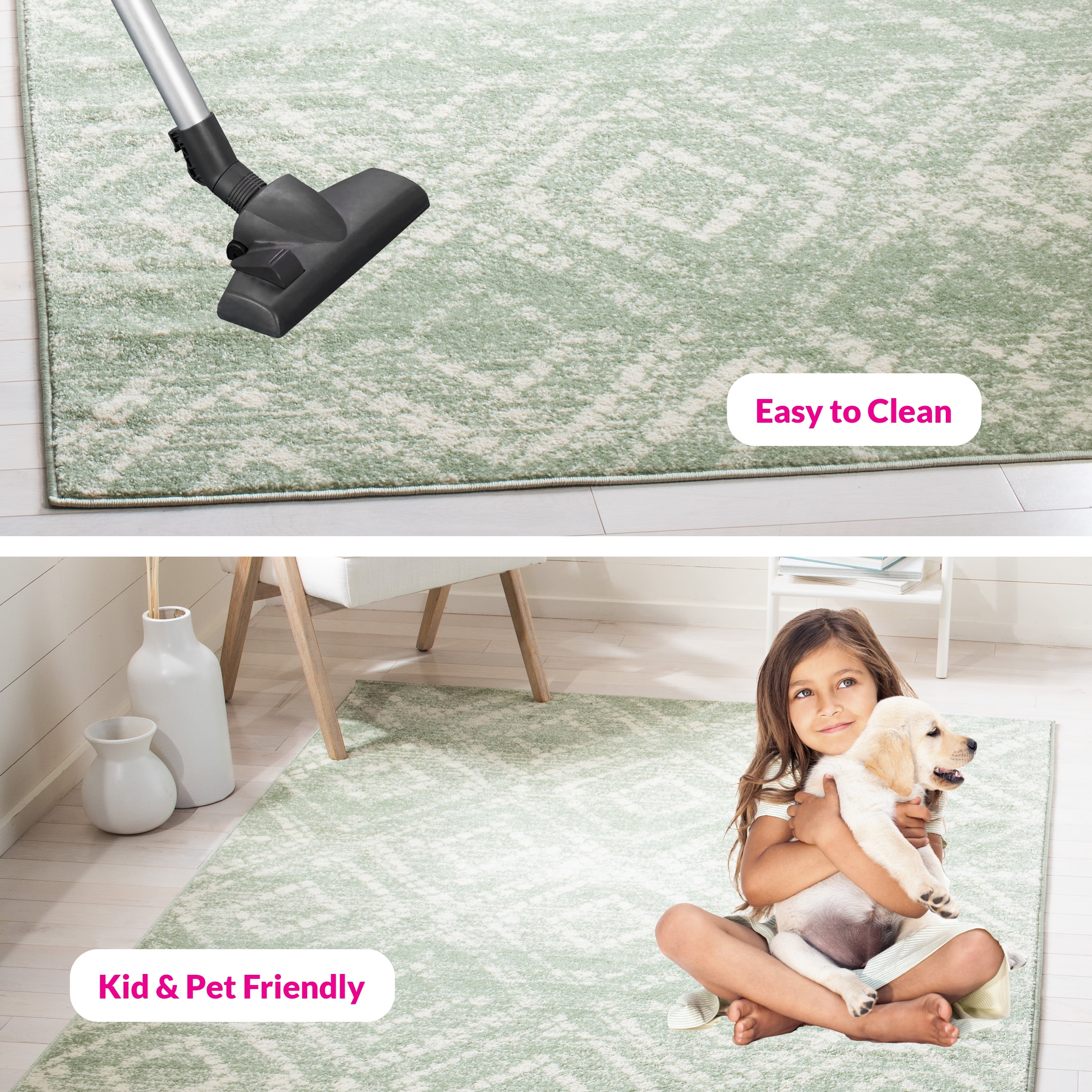 Safavieh Adirondack Lecia Geometric Area Rug, Green/Ivory, 5'1" x 7'6"