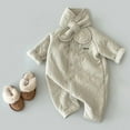 thumbnail image 2 of VNKIDY Boys Bodysuits Winter Baby Plush Lined Jumpsuit Warm Onesie Romper Full Sleeve Long Pants One Piece Romper Soft Outwear Cozy Jumpsuit, 2 of 3