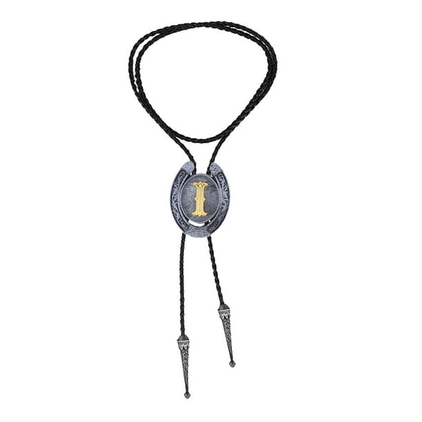 Elegante Bolo Tie de vaquero occidental con colgante Camisa de cuerda de cuero s Joyas para vestidos Accesorio de ropa de baile , Salvador Corbata de hombre