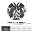 thumbnail image 2 of Disketp Artistic Black White Peacocks Ceramic Plate Dinner Plates Bone China Decorative Plates Art Ceramic Ornaments for Wall Hanging Decoration -6in, 2 of 6
