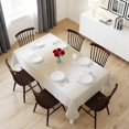 thumbnail image 6 of Beige White Ombre Table Cloth Waterproof Tablecloths, Abstract Art Modern Cream Gradient Tablecloth Dining Table Cover for Kitchen Party Tabletop Outdoor, Rectangle Tablecloth 54x108 Inch, 6 of 9