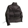 thumbnail image 3 of Parkas de manga larga para mujer, abrigo corto holgado de invierno, grueso y cálido, a la moda, de manga larga, 3 of 3