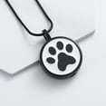 thumbnail image 4 of Round with Paw Print Pet Cremation Jewelry for Ashes Urn Necklace Lockets for Dog Cat Ashes Holder, 4 of 7