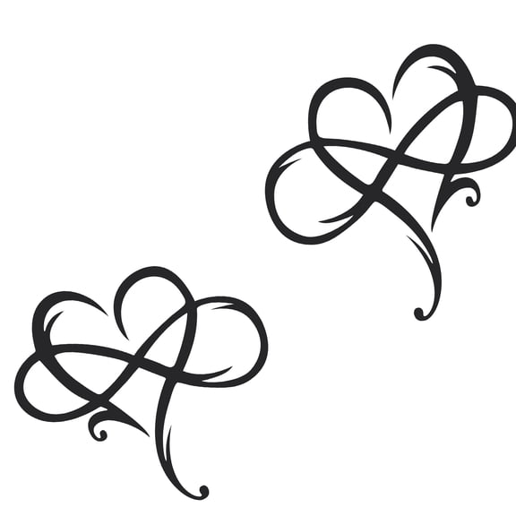 15.8×13.8 Inches Infinity Love Artwork of Wall 1PC Eternal  Heart-shaped Metal Wall Decor for home