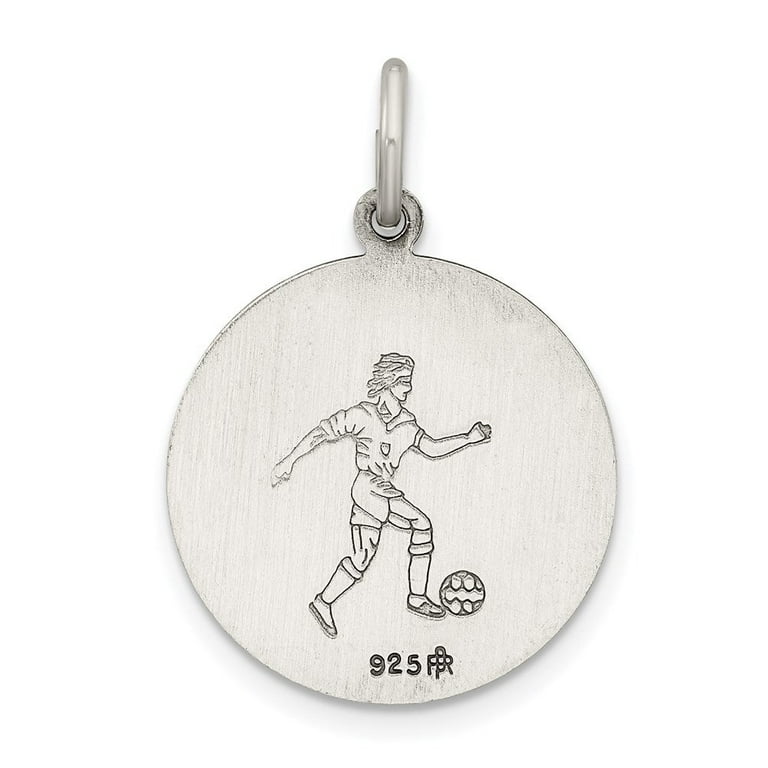 Football Player Charm Sterling Silver, Made in the USA