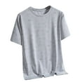 thumbnail image 3 of Yteetum Men's Summer T Shirts Outdoor Lightweight Ice Silk Crew Neck Short Sleeved Shirts Summer Loose Breathable Quickly Drying Sports Tees Top Summer Deal, 3 of 8