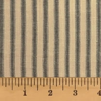 JCS Primitive Black Ticking Stripe Farmhouse Homespun Cotton Fabric Sold by the Yard