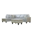 thumbnail image 5 of Lifestyle Furniture Biscuits Right-Facing Sectional & Ottoman in Silver/White, 5 of 5