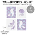 thumbnail image 5 of Big Dot of Happiness Let's Be Mermaids - Unframed Purple & Teal Mermaid Tail Nursery or Kids Room Linen Paper Wall Art Set of 4 Artisms 8 x 10 inches, 5 of 7